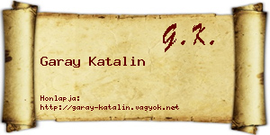 Garay Katalin névjegykártya