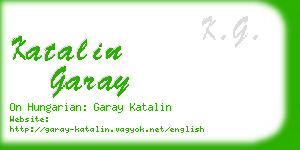 katalin garay business card